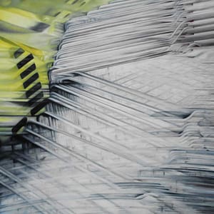 vmanai, schilderij, olie op doek, shopping basket